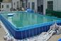SGS 10M * 10M PVC مسبح ، إطار معدني لحمام سباحة صيفي قابل للنفخ