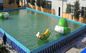 SGS 10M * 10M PVC مسبح ، إطار معدني لحمام سباحة صيفي قابل للنفخ