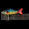 3 ألوان 9 سنتيمتر / 17 جرام 6 # خطاف عيون ثلاثية الأبعاد بلاستيك لينة طعم كامل طبقة سباحة متعددة صوتها إغراء الصيد