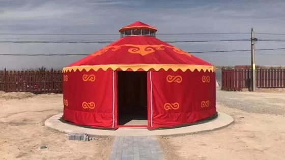 تثبيت سهل وسريع 6M قطر اليورتات المنغولية مع زينة بامبو نافذة نافذة