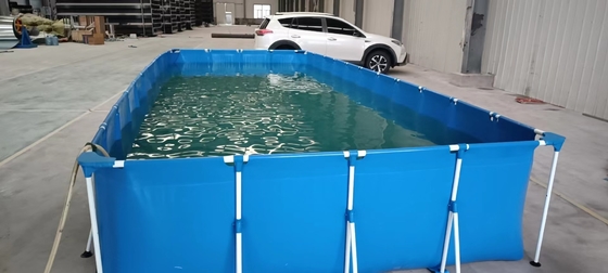 25Mx5M خارجية البولين البلاستيكي حوض السباحة إطار معدني