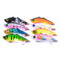 8 ألوان كاملة طبقة السباحة VIB Fishing Hard Bait 8 # Feather Hook